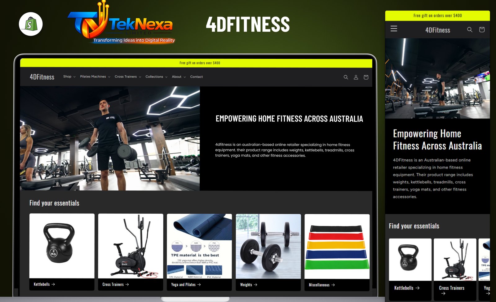 4DFitness — E-commerce